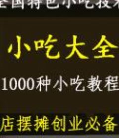 全国各地著名特色小吃配方技术教程 地摊小吃 全套视频资料 2020